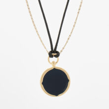 Black & Gold Plated Gabriel Necklace