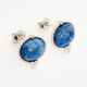 Sterling Silver Lapiz Lazuli Stud Earrings - Image 1 - please select to enlarge image