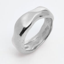 Sterling Silver Wavy Band Ring