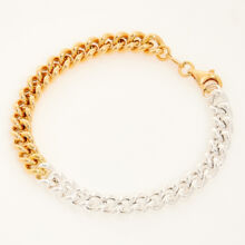 18ct Gold Plated Silver Chain Bracelet