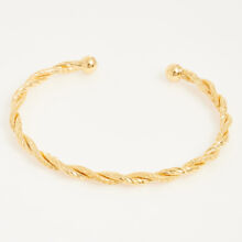 18ct Gold Plated Sterling Silver Twisted Bangle