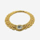 Gold Plated Pre-Loved Statement Crystal Watchlink Collar - Image 2 - please select to enlarge image