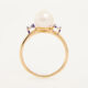 9ct Gold Akoya Pearl & 0.02ct Diamond Ring - Image 2 - please select to enlarge image