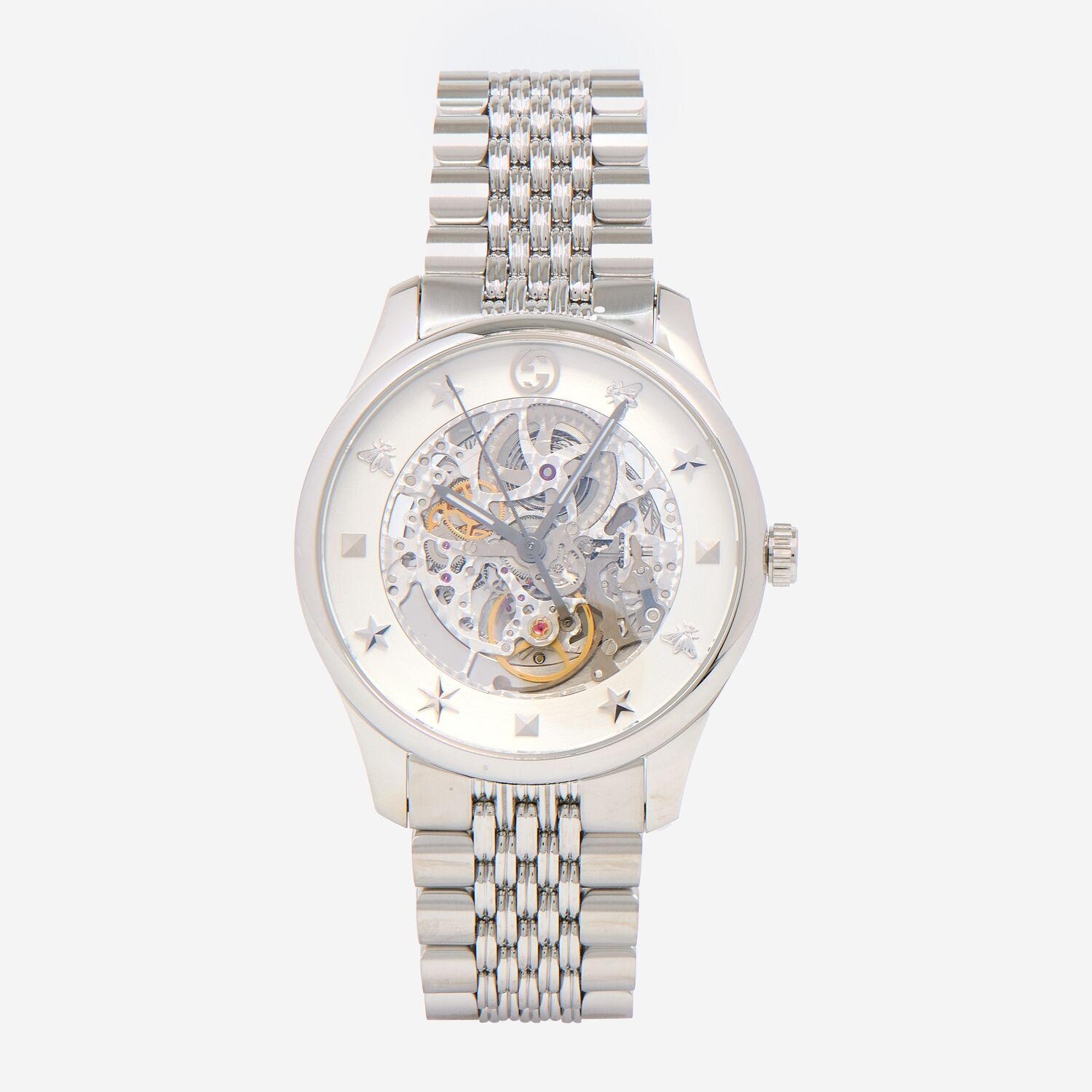 Silver Tone Skeletal Watch TK Maxx UK