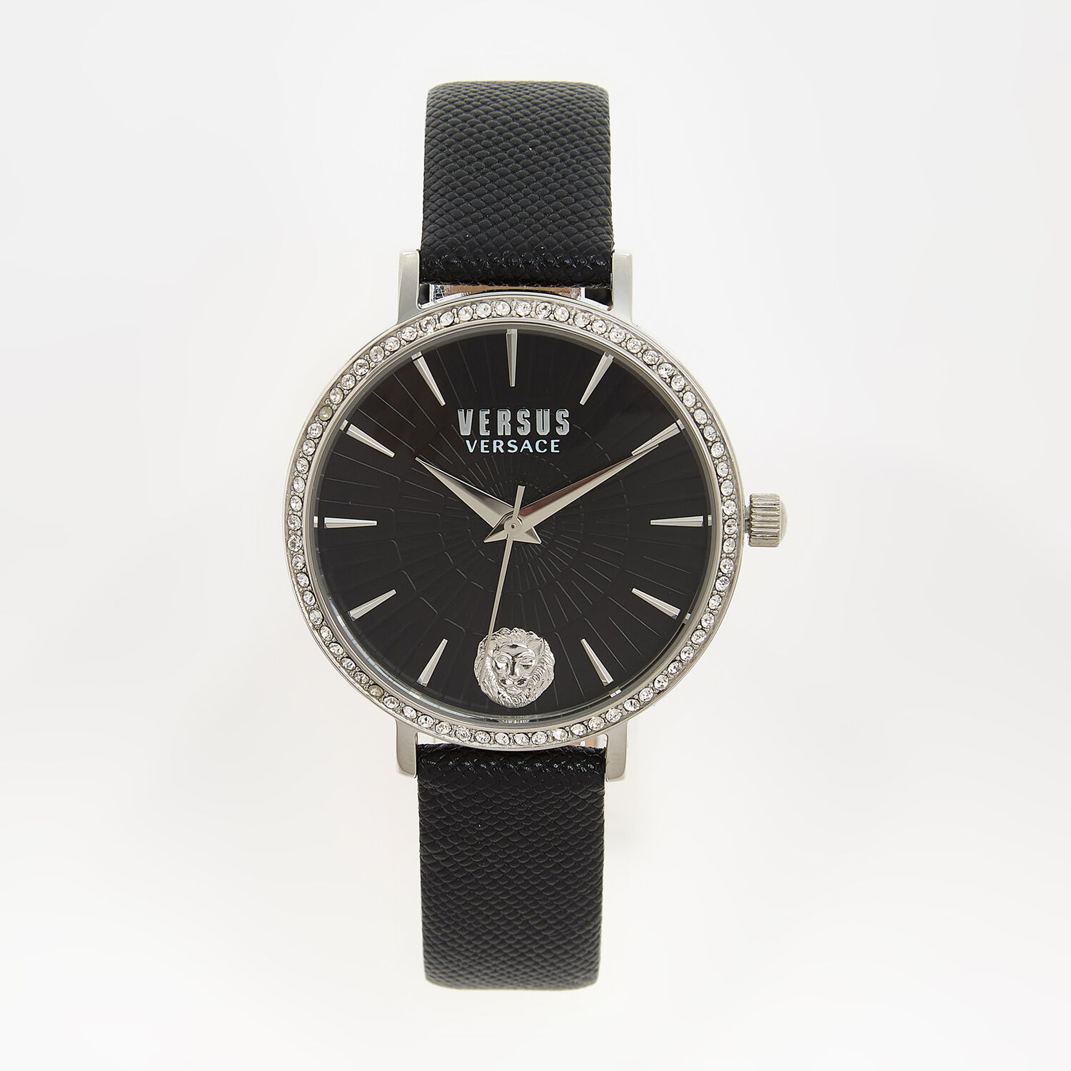 Versus Versace Versace Watch Tk Maxx Silver Tone Black Leather