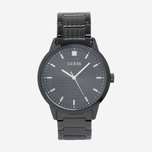 Black Stainless Steel Proxy Analogue Watch - Image 1 - please select to enlarge image