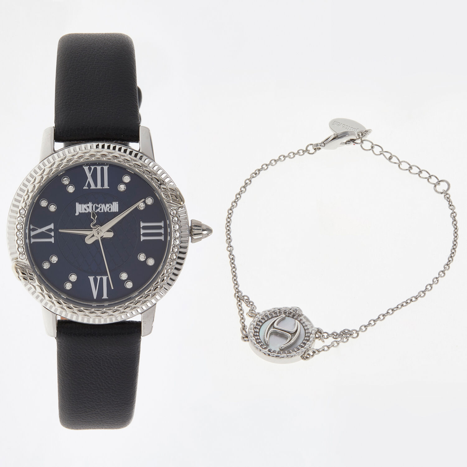 Silberfarbenes Schmuckset aus TK de Armband Maxx Armbanduhr - und