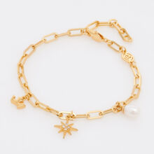 9ct Yellow Gold Heart Rope Bracelet - TK Maxx UK