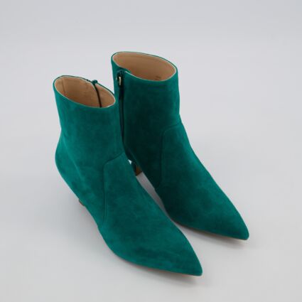 Teal Suede Ankle Boots - TK Maxx UK