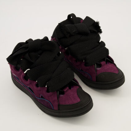 Purple Leather Chunky Trainers - Image 1 - please select to enlarge image