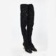 Black & Gold Tone Suede Knee High Boots - Image 1 - please select to enlarge image