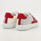 Silver Tone & Red Glen Low Top Trainers - Image 2 - please select to enlarge image