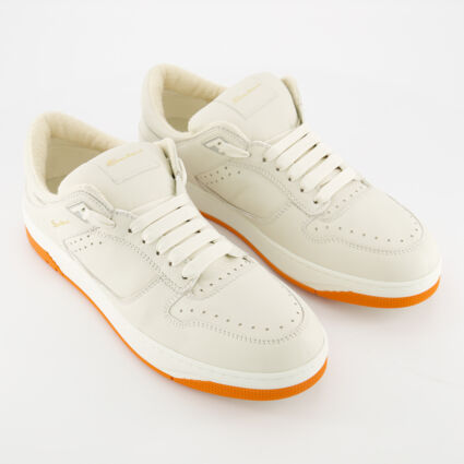 Chalk Leather Trainers - Image 1 - please select to enlarge image