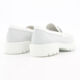 White Leather Chunky Penny Loafers - Image 2 - please select to enlarge image