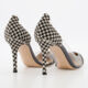 Black & White Leather Exotic Plexi Court Shoes - Image 2 - please select to enlarge image