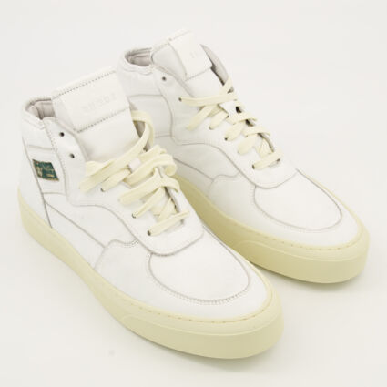 White Cabriolets Leather Trainers - Image 1 - please select to enlarge image
