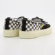 Black Checker Slip On Trainers - Image 2 - please select to enlarge image