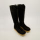 Black Suede Cantori Chunky Stud Long Boots - Image 1 - please select to enlarge image