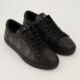 Black Leather Diamond Trainers - Image 1 - please select to enlarge image