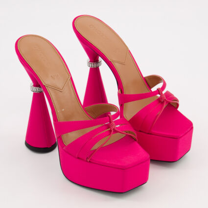 Pink Embellished Conical Heels - Image 1 - please select to enlarge image