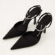 Black Delphine 105 Logo Strap Heels - Image 3 - please select to enlarge image