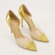 Gold PVC Strap Bree Heels - Image 1 - please select to enlarge image