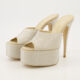 Silver Leather Holly Marina Platform Sandals - Image 3 - please select to enlarge image