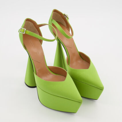 Green Conical Heel Sandals - Image 1 - please select to enlarge image