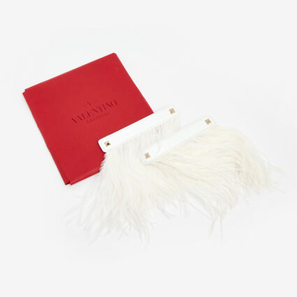 Two Pack White Feathers Patch - Image 1 - please select to enlarge image