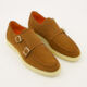 Brown Suede Monk Shoes - Image 1 - please select to enlarge image