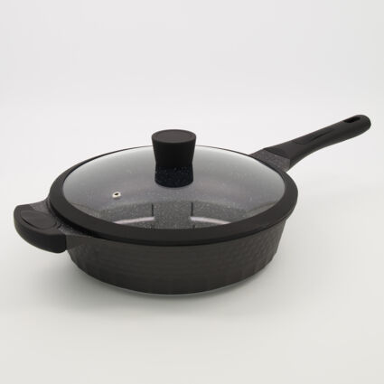 28cm Black Saute Saucepan - Image 1 - please select to enlarge image