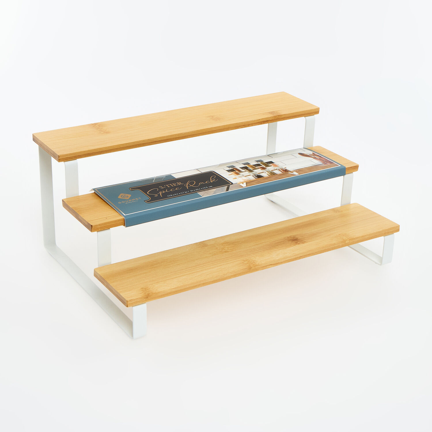 White Bamboo Expandable Spice Rack 35x23cm TK Maxx UK