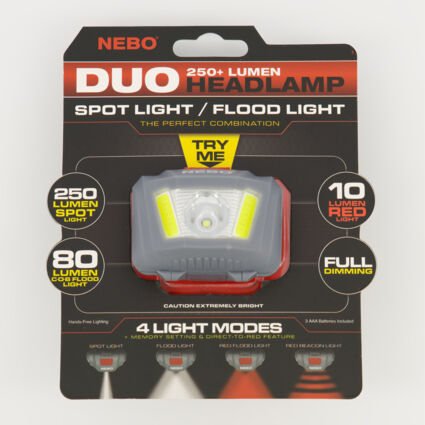 Grey Duo Headlamp - Image 1 - please select to enlarge image