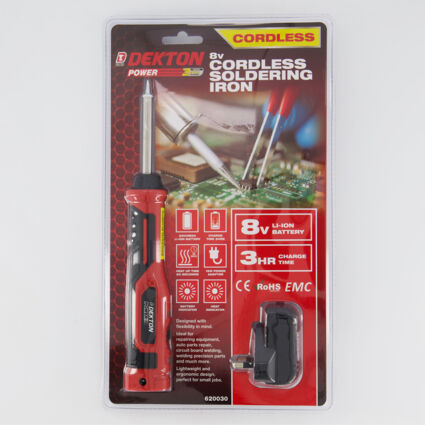 Red Cordless Soldering Iron - Image 1 - please select to enlarge image