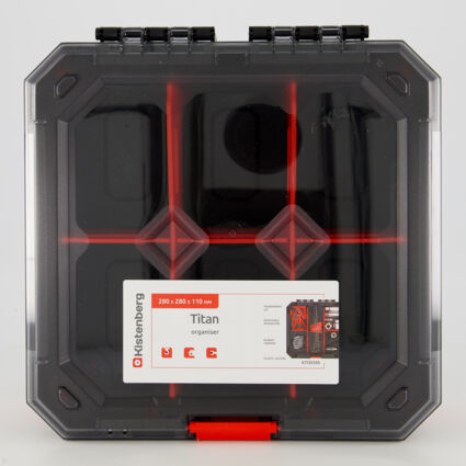Black & Red Titan Organiser 11x28cm - Image 1 - please select to enlarge image