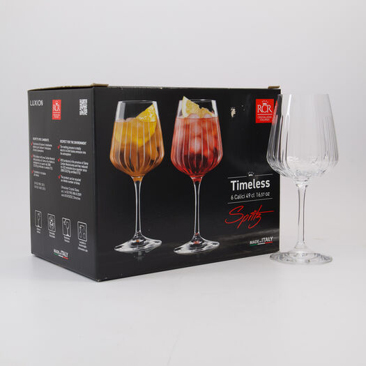 Six Pack Transparent Timeless Glasses - Image 1 - please select to enlarge image