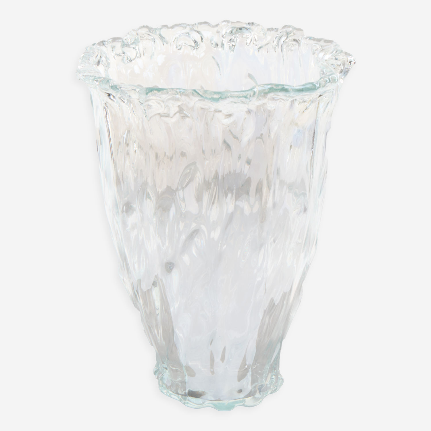Vase aus Kristallglas mit Struktur 31x23cm