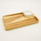 Acacia Wood Tray with Ceramic Dip Bowl 38x23cm - Image 1 - please select to enlarge image