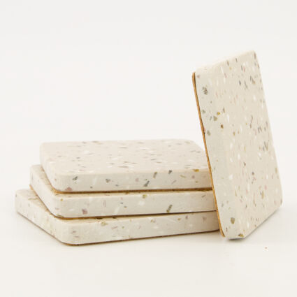 Grey Terrazzo Coaster Four Pack - Image 1 - please select to enlarge image