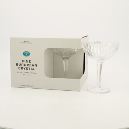 Four Pack Crystal Cocktail Coupe Glasses 370ml - Image 1 - please select to enlarge image