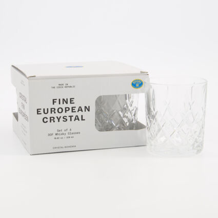 Four Pack Crystal Whisky Glasses - Image 1 - please select to enlarge image