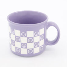 Purple & White Patterned Mug