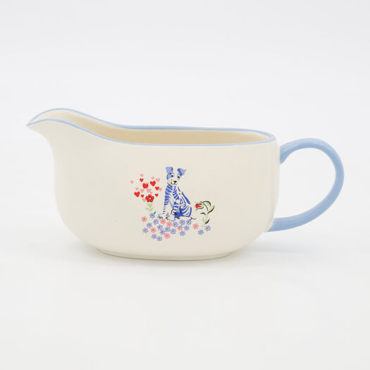 Multicoloured Dog Stoneware Gravy Jug 8x21cm - Image 1 - please select to enlarge image