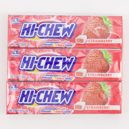 Three Pack Hi Chew Strawberry Sweets 150g - Image 1 - please select to enlarge image