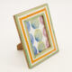 Multicoloured Striped Photo Frame 4x6in - Image 1 - please select to enlarge image