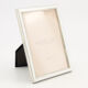 Silver Tone & White Photo Frame 7x5in - Image 1 - please select to enlarge image