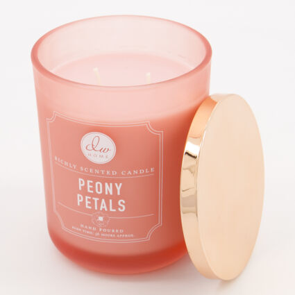 Peony Petals Scented Candle 425g - Image 1 - please select to enlarge image