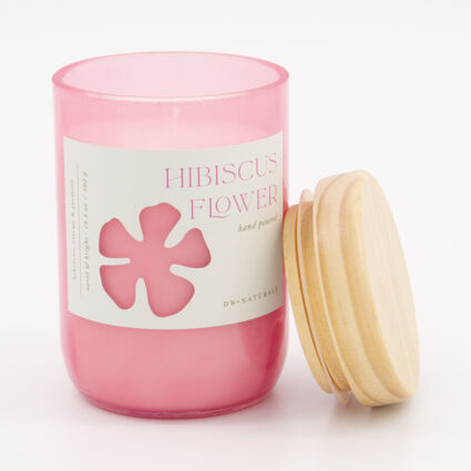 Hibiscus Flower Scented Candle 392g - Image 1 - please select to enlarge image