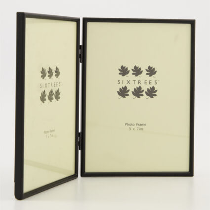 Matt Black Cambourne Double Photo Frame 18.5x27cm - Image 1 - please select to enlarge image