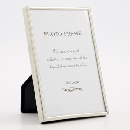 Silver Tone Photo Frame 6x4in - Image 1 - please select to enlarge image
